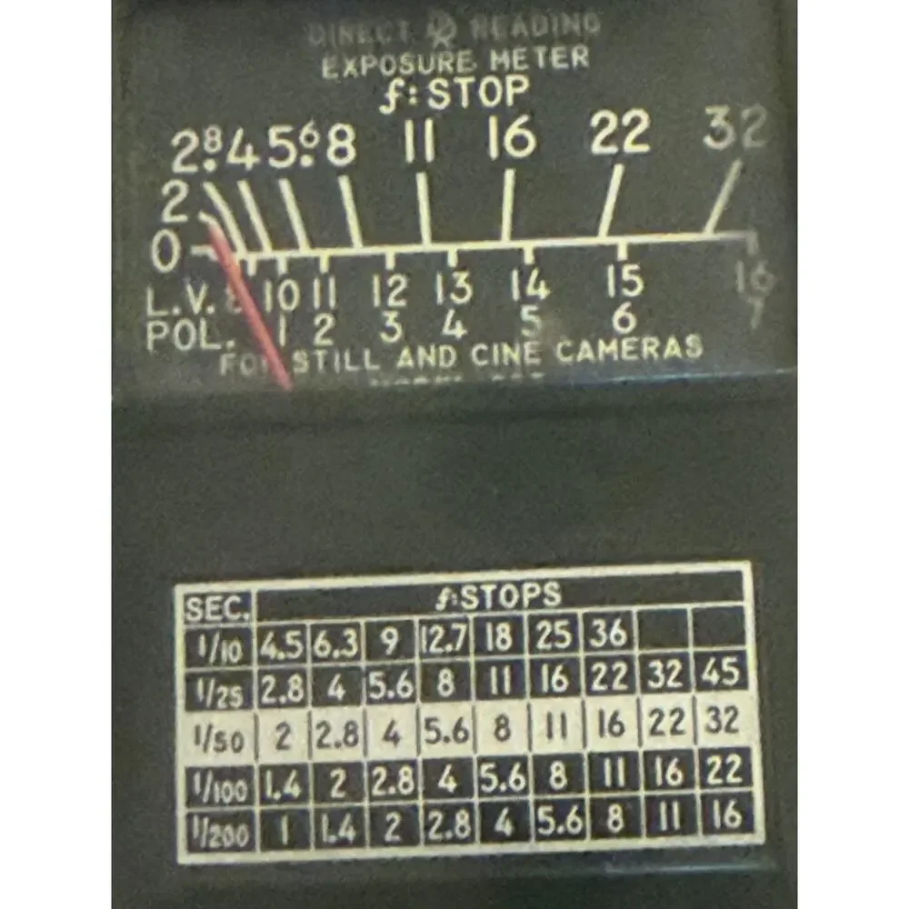 Vintage Weston Light Meter Exposure With Original Case & Strap 3518-60